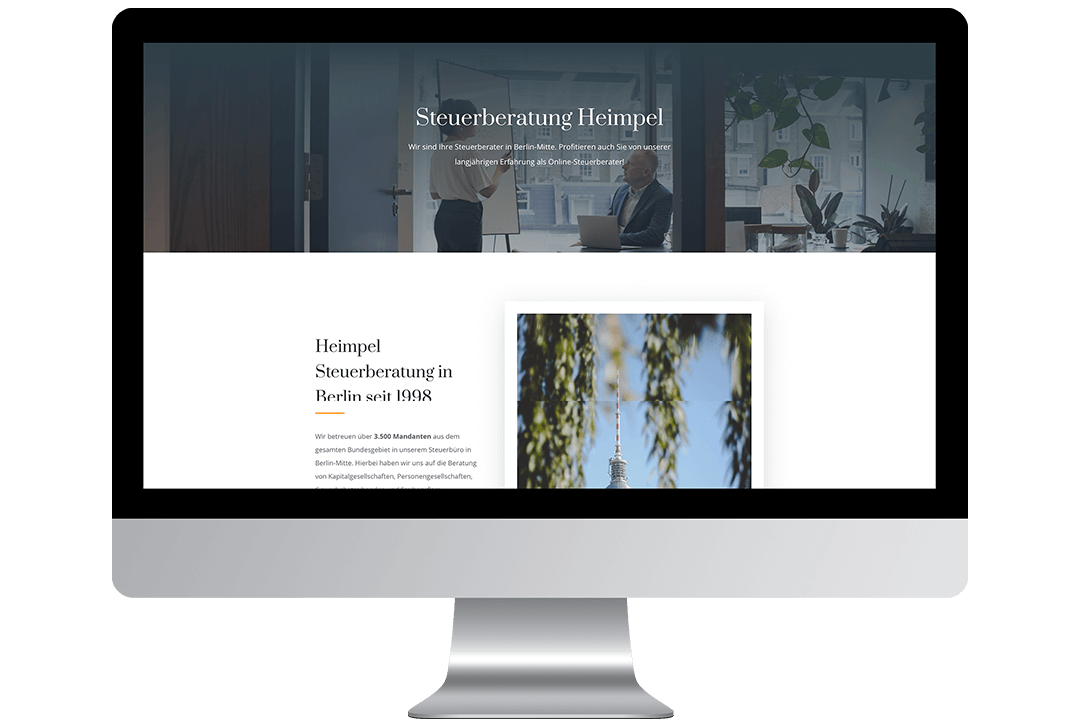 Webdesign für Steuerberater beispiel steuerberater