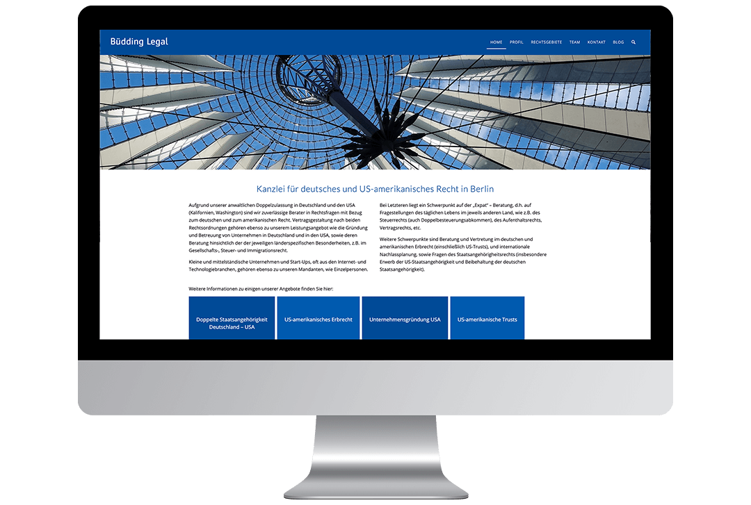 Webdesign für Steuerberater budding beispiel